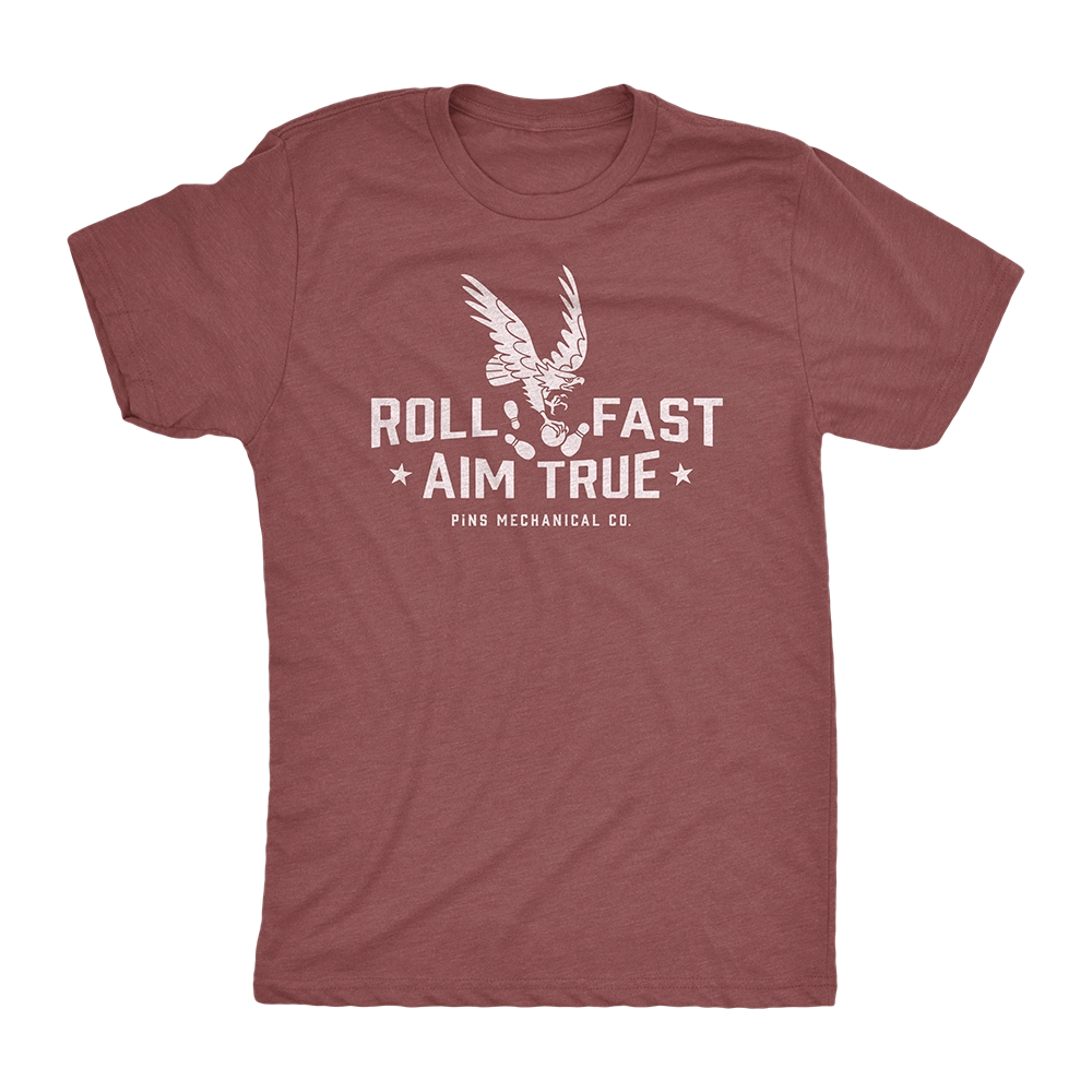 Dark Red Roll Fast Aim True Tee